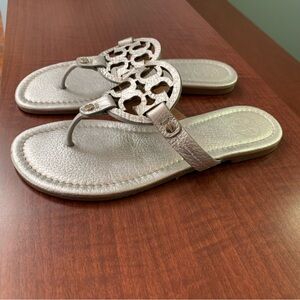 Tory Burch Miller Sandals Silver 7m